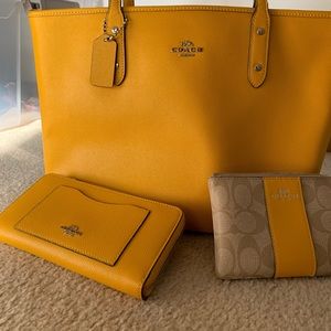Coach purse, wallet, and wristlet